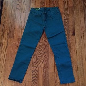 Turquoise Toothpick skinny jeans